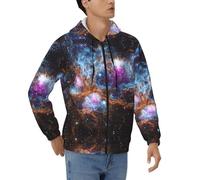 Kfjghhl Universo Galaxy Space Pullover da uomo con cappuccio top da donna felpa con cappuccio felpa con cappuccio unisex adulto abbigliamento da lavoro regali, Nero , L