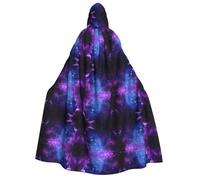 Kfjghhl Universo Galaxy Star Space Halloween mantello dorato con cappuccio mantello lunghezza intera mantello costume Halloween Cosplay partito