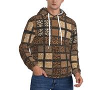 Kfjghhl Wild Zoo - Felpa con cappuccio da uomo, in pile, a maniche lunghe, idea regalo per San Valentino, Nero , 4XL