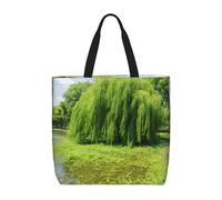 Kfjghhl Willow Tree Totes Bag Grande Capacità Mano Spalla Cerniera Donna Signora Ragazza Negozio Borsa Lavoro College Quotidiano