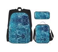 Kfjghhl Zaino con motivo spiaggia tropicale oceano tropicale borsa per il pranzo per ragazzi ragazze scuola bookbag set college laptop studente estate