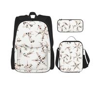 Kfjghhl Zaino per matite da nuoto, borsa per il pranzo, per ragazzi e ragazze, set di libri scolastici per università, laptop, studenti, estate