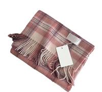 KFMON 180 * 30CM Sciarpe da Donna in Lana Scozzese in Pura Lana Rosa con Nappe Sciarpe Calde in Coperta Scozzese per Le Donne Scialli e Scialli Lunghi a griglia Invernale