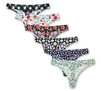Kfnire Perizoma Donna in Microfibra Elasticizzato Liscio Pacco da 6 Slip Tanga Donna Senza Cuciture