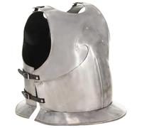 KFPOERTFGD Corpetto da cavaliere medievale, Kurass in acciaio/argento | Replica portatile, cinghie regolabili in pelle, per LARP e cosplay