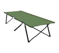 KFPOERTFGD Letto da campeggio pieghevole, 206 x 76 x 47 cm, stabile letto da campo per esterni, pesca, escursionismo, giardino, letto per ospiti, sdraio pieghevole in acciaio e tessuto Oxford, verde
