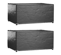 KFPOERTFGD Set di 2 coperture per mobili da giardino, 180 x 135 x 80 cm | polietilene resistente alle intemperie, con 8 occhielli in alluminio