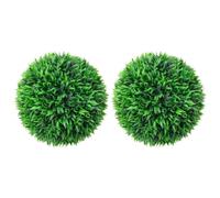 KFPOERTFGD Sfere di bosso, pianta artificiale e sfera decorativa, 2 pezzi | Polietilene resistente alle intemperie, per giardino e interni, aspetto realistico