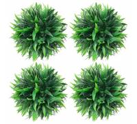 KFPOERTFGD Sfere di bosso, piante artificiali, 4 pezzi, 15 cm, verde | Polietilene resistente alle intemperie, per interni ed esterni, effetto decorativo