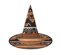KFRXXZQB Cappello africano in tessuto di fango tribale - copertura completa per Halloween, copricapo da strega ripiegabile per festival, larp e feste, 2 pezzi