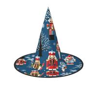 KFRXXZQB Cappello da donna Schiaccianoci per danza natalizia, copertura completa, cappello per Halloween, copricapo ripiegabile per festival, larp e feste, 1 pezzo