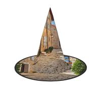 KFRXXZQB Cappello da strega con stampa italiana toscana, copertura completa, per Halloween, festival, feste e feste