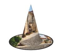 KFRXXZQB Cappello da strega con stampa italiana toscana, copertura completa, per Halloween, festival, feste e feste