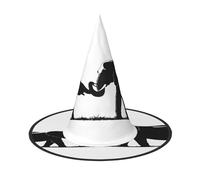 KFRXXZQB Cappello di Halloween a copertura completa con elefante, copricapo da strega ripiegabile per festival, larp e feste, 2 pezzi
