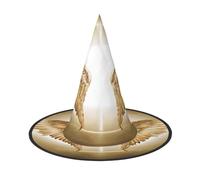 KFRXXZQB Cappello di Halloween con ali d'angelo, copertura completa, copricapo da strega ripiegabile per festival, feste e feste 2 pezzi