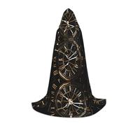 KFRXXZQB Clock Gear - Mantello con cappuccio per ragazzi, regolabile, stampato, per eventi di Halloween, teatro scolastico e costumi, L