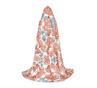 KFRXXZQB Coral Reef - Mantello con cappuccio per ragazzi - Mantello stampato regolabile per eventi di Halloween, teatro scolastico e costumi L