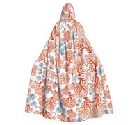 KFRXXZQB Coral Reef - Mantello per Halloween per adulti, regolabile, con cappuccio, per feste, eventi gotici e festival, lavabile in lavatrice