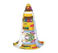 KFRXXZQB Cute Crayons Box - Mantello con cappuccio per ragazzi - Mantello stampato regolabile per eventi di Halloween, teatro scolastico e costumi L