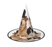 KFRXXZQB Cute Dogs - Cappello di Halloween con stampa a copertura completa, per festival, feste e feste