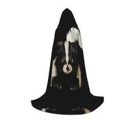 KFRXXZQB Cute Skunk - Mantello con cappuccio per ragazzi, regolabile, stampato, per eventi di Halloween, teatro scolastico e costumi, L