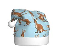 KFRXXZQB Divertente per lo zoo del canguro - Cappelli di Natale in peluche per adulti - Cappelli di Babbo Natale festivi per adulti - Incontri natalizi leggeri e confortevoli, feste e celebrazioni.