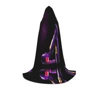 KFRXXZQB Elegante mantello viola con tacco alto con rossetto, mantello con cappuccio per giovani - Mantello stampato regolabile per eventi di Halloween, teatro scolastico e costumi L