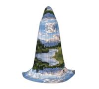 KFRXXZQB Grand Teton National Park - Mantello con cappuccio per ragazzi, regolabile, stampato, per eventi di Halloween, teatro scolastico e costumi, taglia M