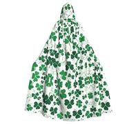 KFRXXZQB Happy St Patrick's Day - Mantello per Halloween per adulti, con stampa, regolabile, con cappuccio, per feste, eventi gotici e festival, lavabile in lavatrice