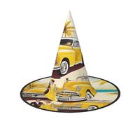KFRXXZQB Isola di Cuba - Cappello da strega ripiegabile per Halloween, copertura completa, per festival, feste e feste