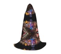 KFRXXZQB Las Vegas Night View - Mantello con cappuccio per ragazzi, regolabile, stampato, per eventi di Halloween, teatro scolastico e costumi, S