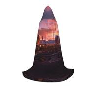 KFRXXZQB Las Vegas Sunset - Mantello con cappuccio per ragazzi, regolabile, stampato, per eventi di Halloween, teatro scolastico e costumi, S