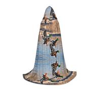 KFRXXZQB mallard ducks - Mantello con cappuccio per ragazzi, regolabile, stampato, per eventi di Halloween, teatro scolastico e costumi, S