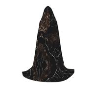 KFRXXZQB Mantello con cappuccio per ragazzi in marmo nero oro rosa - Mantello stampato regolabile per eventi di Halloween, teatro scolastico e costumi M