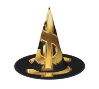 KFRXXZQB Segno del dollaro d'oro - Cappello di Halloween a copertura completa - Copricapo da strega ripiegabile per festival, larp e feste, 2 pezzi