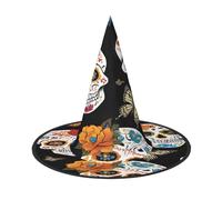 KFRXXZQB Sugar Skulls - Cappello per Halloween, copertura completa, ripiegabile, per festival, feste e feste