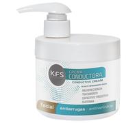 KFS Crema Conduttiva Radiofrequenza viso Antirughe 500 ml | Diatermia Capacitiva e Resistiva | Con Collagene Marino, Vitamine A-C-E, Soia, Elastina, Panthenolo | Uso professionale e domestico