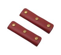 Kfwfuaee 1 paio di impugnature in pelle PU morbida protezione per le maniche, per bagagli portafogli e borse protezione bagagli, Colore: rosso