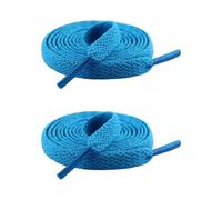 Kfwfuaee 1 paio di lacci piatti per scarpe da ginnastica, larghezza 8 mm, universali, per scarpe da ginnastica e scarpe da tavola, stringhe per stivali, Blu lago