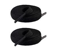 Kfwfuaee 1 paio di lacci piatti per scarpe da ginnastica, larghezza 8 mm, universali, per scarpe da ginnastica e scarpe da tavola, stringhe per stivali, Nero