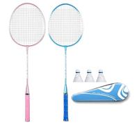 Kfwfuaee 1 paio di racchette da badminton peso leggero racchetta da badminton professionale racchetta da badminton per adulti bambini giocatori doppio racquet