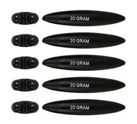 Kfwfuaee 5 pezzi 20 g/30 g peso perlina bobbers galleggianti accessori da pesca galleggianti in linea galleggianti con campane filo semplice