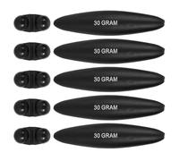 Kfwfuaee 5 pezzi 20 g/30 g peso perlina bobbers galleggianti accessori da pesca galleggianti in linea galleggianti con campane filo semplice