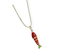 [Kfwfuaee] 6 opzioni di colore per le donne collana regalo catena clavicola per ragazze e collana di rame con fascino di mare gioielli, フリーサイズ, Come descritto nella descrizione, Senza pietra preziosa