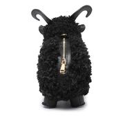 Kfwfuaee Borsa a tracolla funzionale a forma di pecora con design leggero, tracolla regolabile, borsa a tracolla amichevole per abbigliamento casual borsa in PU peluche, Nero , One Size