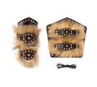 [Kfwfuaee] Bracciale medievale con rivetti di dimensioni regolabili, protezione per il braccio, in pelle PU, unisex, accessori per abbigliamento da motociclista