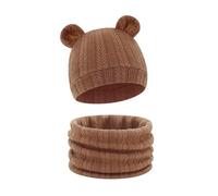 Kfwfuaee Caldo Baby Cappelli E Sciarpe Set In Cotone Per I Neonati Berretto Invernale Morbido Elastico Accessori A Maglia Adatto Per L'Inverno Da 0 A 36 Mesi Cappello E Sciarpa Neonato Al Freddo