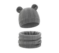 Kfwfuaee Caldo Baby Cappelli E Sciarpe Set In Cotone Per I Neonati Berretto Invernale Morbido Elastico Accessori A Maglia Adatto Per L'Inverno Da 0 A 36 Mesi Cappello E Sciarpa Neonato Al Freddo, h