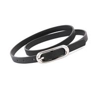 Kfwfuaee Cintura sottile per abiti da donna in pelle PU cinturino regolabile classico in vita nera essenziale elegante abbigliamento quotidiano compagno multiuso cintura sottile, Nero , Taglia unica