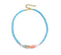 [Kfwfuaee] Collana di perline alla moda con ciondolo a forma di mare con perline per il collo gioielli per ragazze che vogliono un'eleganza naturale